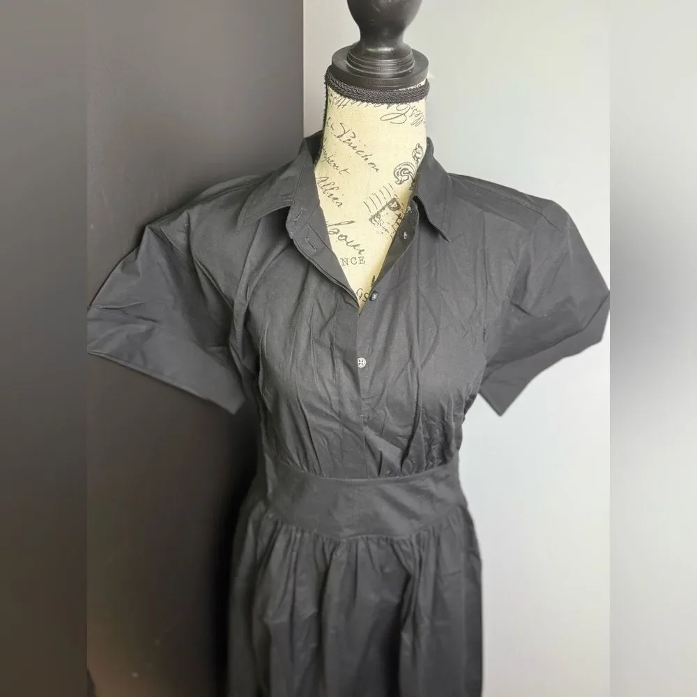 J.Crew Fitted-waist shirt-dress in stretch cotton poplin NWT Size 6